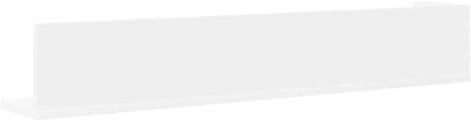 Sieninės lentynos, 2vnt., baltos, 100x16,5x16,5cm, mediena
