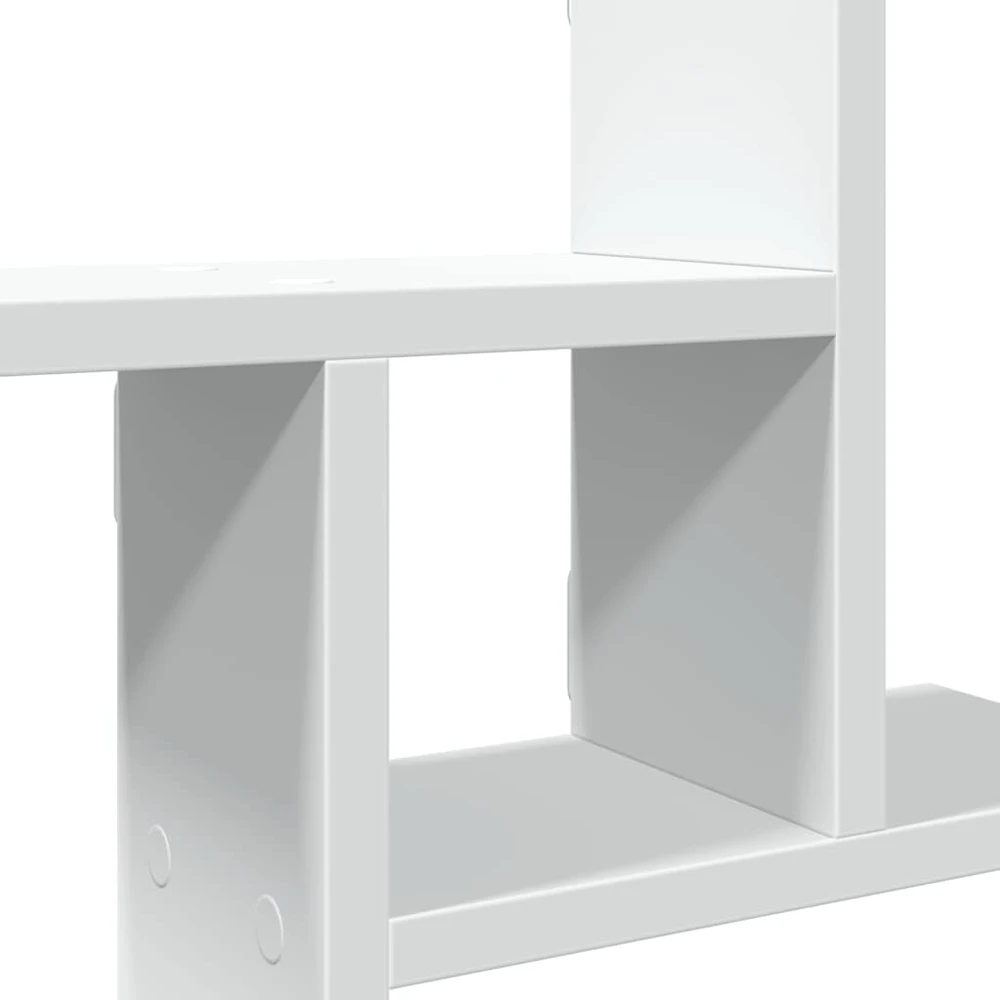 Sieninės lentynos, 2vnt., baltos, 50x12x50cm, apdirbta mediena