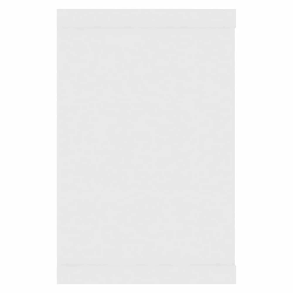 Sieninės lentynos, 2vnt., baltos, 60x15x23cm, apdirbta mediena