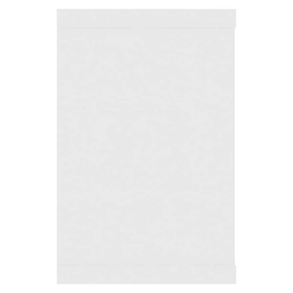 Sieninės lentynos, 2vnt., baltos, 60x15x23cm, apdirbta mediena