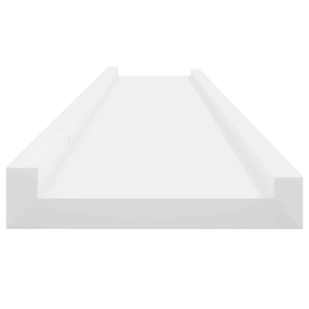 Sieninės lentynos, 2vnt., baltos spalvos, 100x9x3cm