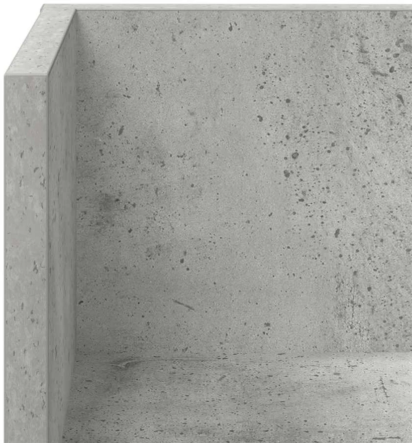 Sieninės lentynos, 2vnt., betono, 100x16,5x16,5cm, mediena