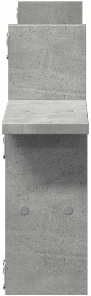 Sieninės lentynos, 2vnt., betono, 38x12x38cm, apdirbta mediena