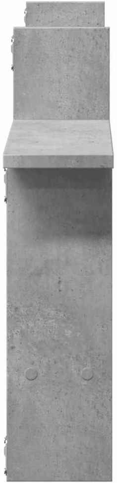 Sieninės lentynos, 2vnt., betono, 50x12x50cm, apdirbta mediena