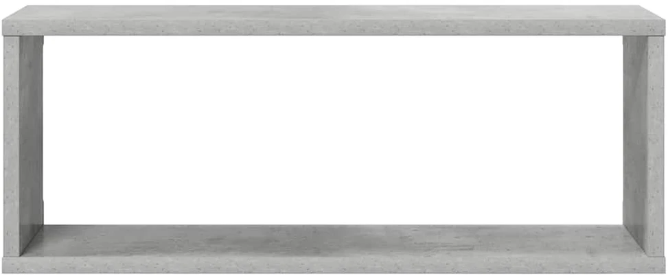 Sieninės lentynos, 2vnt., betono, 60x15x23cm, apdirbta mediena