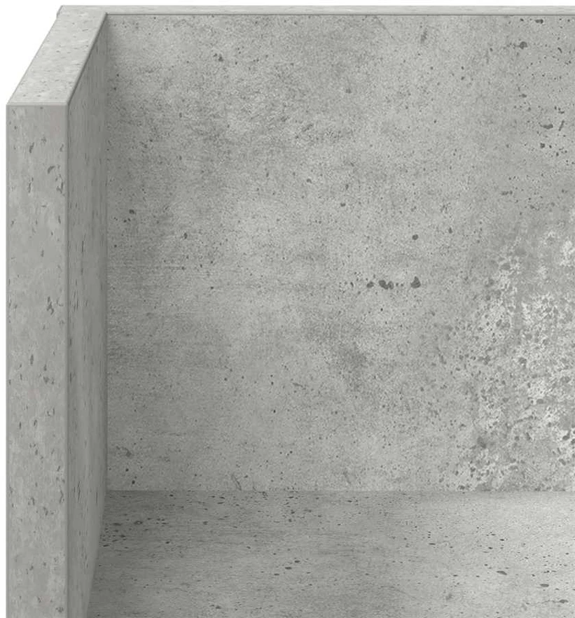 Sieninės lentynos, 2vnt., betono, 75x16,5x16,5cm, mediena