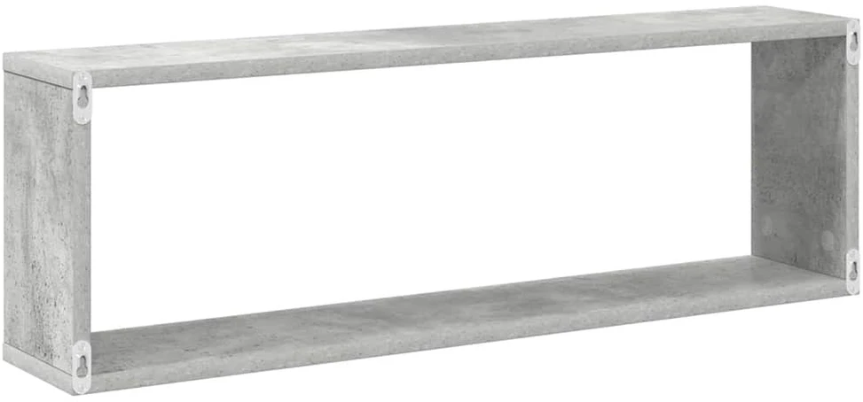 Sieninės lentynos, 2vnt., betono, 80x15x26,5cm, mediena