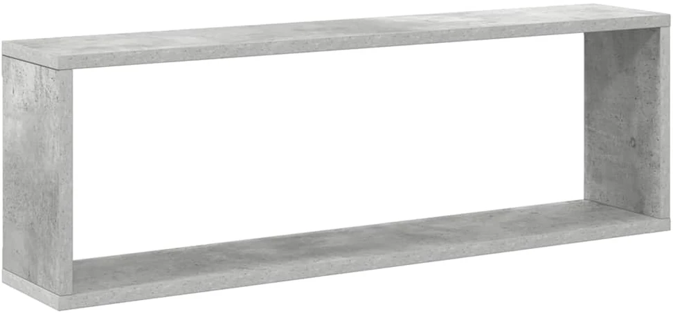 Sieninės lentynos, 2vnt., betono, 80x15x26,5cm, mediena