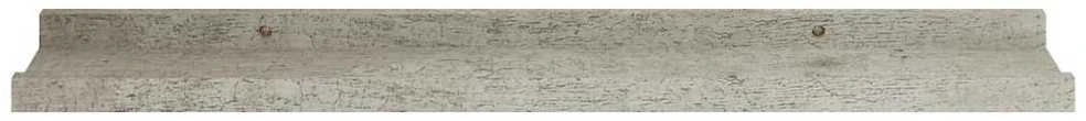 Sieninės lentynos, 2vnt., betono pilkos spalvos, 60x9x3cm