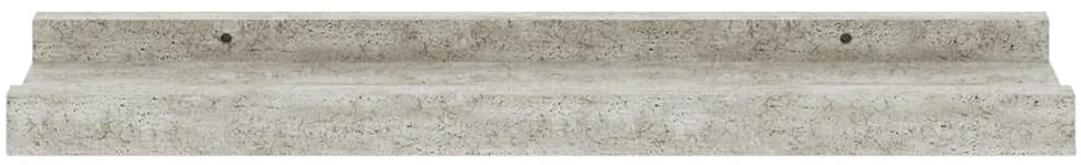 Sieninės lentynos, 2vnt., betono pilkos spalvos, 40x9x3cm