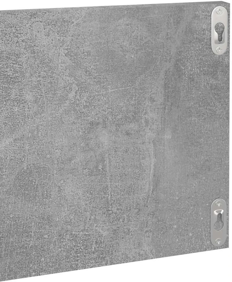 Sieninės lentynos, 2vnt., betono pilkos, 80x11,5x18cm, MDP