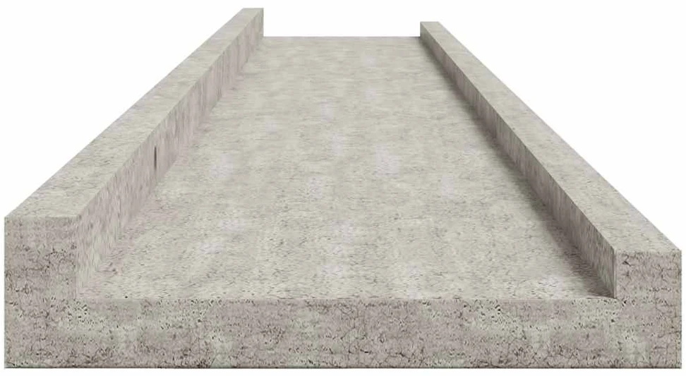 Sieninės lentynos, 2vnt., betono pilkos spalvos, 115x9x3cm