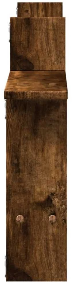 Sieninės lentynos, 2vnt., dūminės, 50x12x50cm, apdirbta mediena