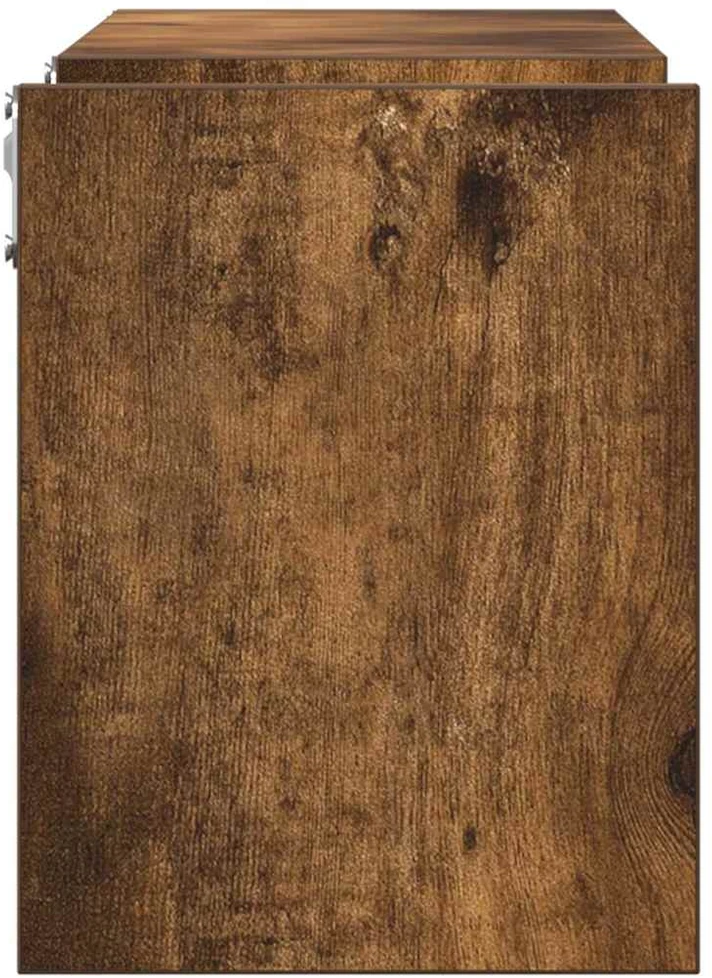 Sieninės lentynos, 2vnt., dūminio ąžuolo, 100x15x20cm, mediena