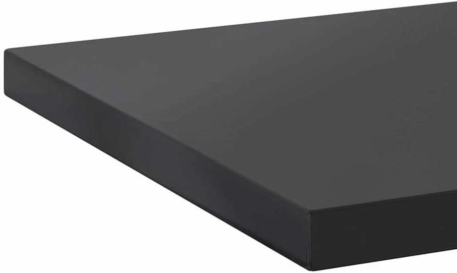 Sieninės lentynos, 2vnt., juodos, 100x30cm, plienas