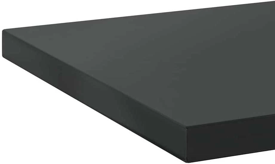 Sieninės lentynos, 2vnt., juodos, 100x40cm, plienas