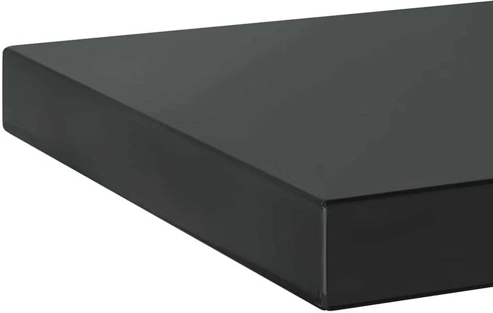 Sieninės lentynos, 2vnt., juodos, 50x23,5cm, plienas