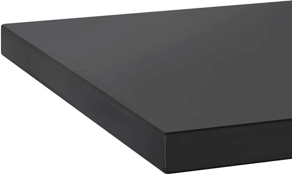 Sieninės lentynos, 2vnt., juodos, 75x40cm, plienas