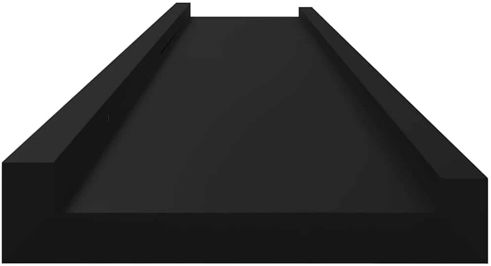 Sieninės lentynos, 2vnt., juodos spalvos, 115x9x3cm