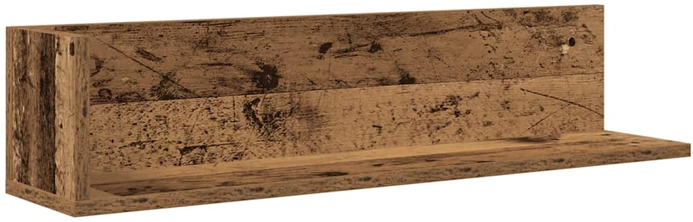 Sieninės lentynos, 2vnt., medienos, 75x16,5x16,5cm, mediena