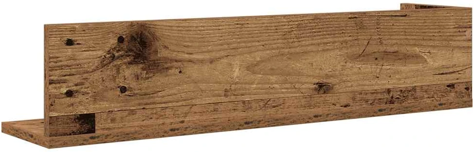 Sieninės lentynos, 2vnt., medienos, 75x16,5x16,5cm, mediena