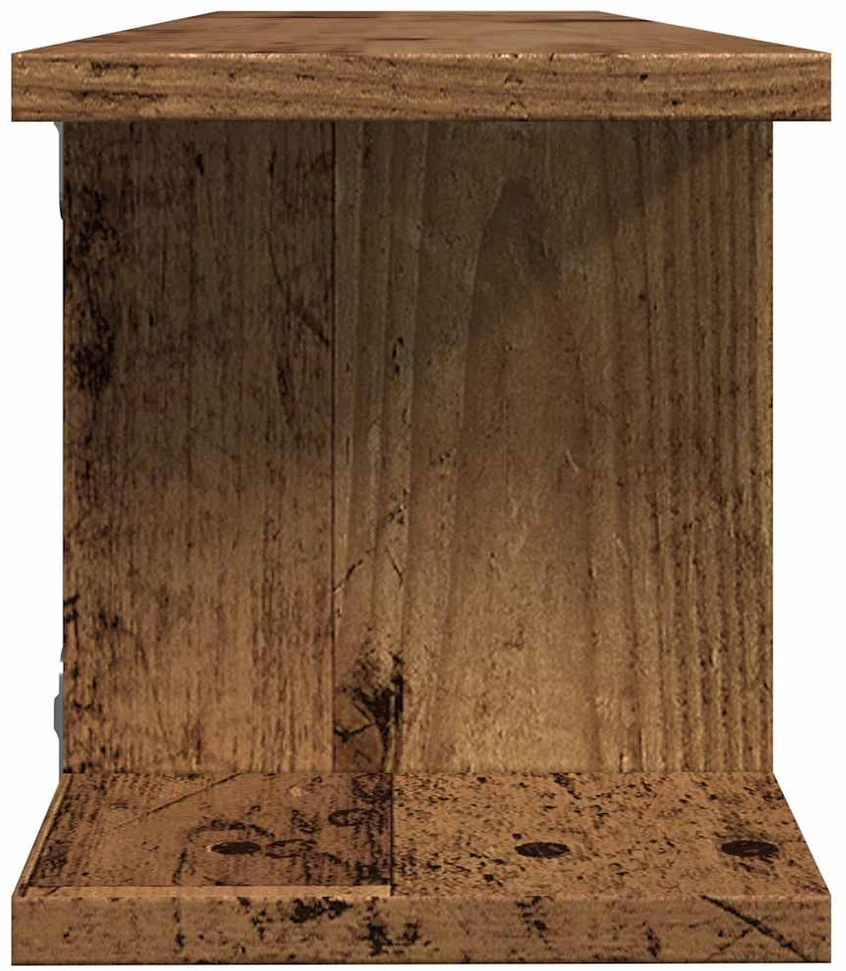 Sieninės lentynos, 2vnt., medienos, 75x18x20cm, mediena
