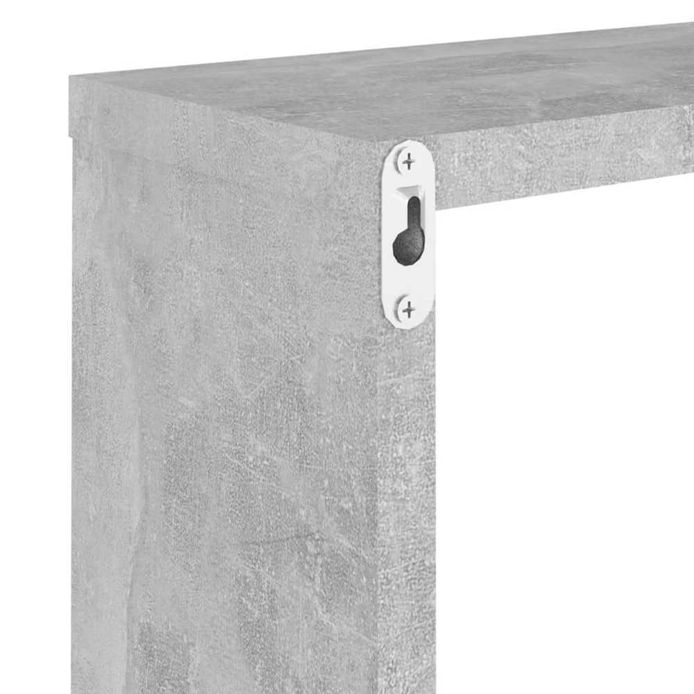 Sieninės lentynos, 2vnt., pilkos, 30x15x30cm, kubo formos