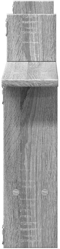 Sieninės lentynos, 2vnt., pilkos ąžuolo, 50x12x50cm, mediena