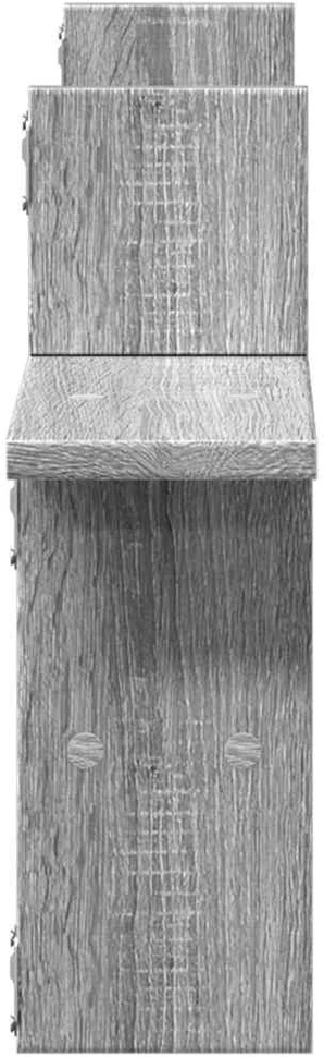Sieninės lentynos, 2vnt., pilkos ąžuolo, 38x12x38cm, mediena