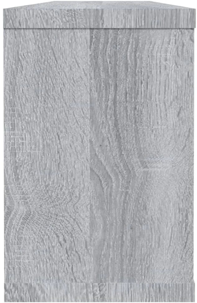 Sieninės lentynos, 2vnt., pilkos ąžuolo, 60x15x23cm, mediena