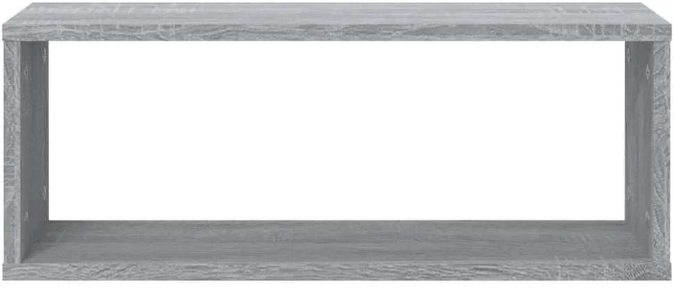 Sieninės lentynos, 2vnt., pilkos ąžuolo, 60x15x23cm, mediena