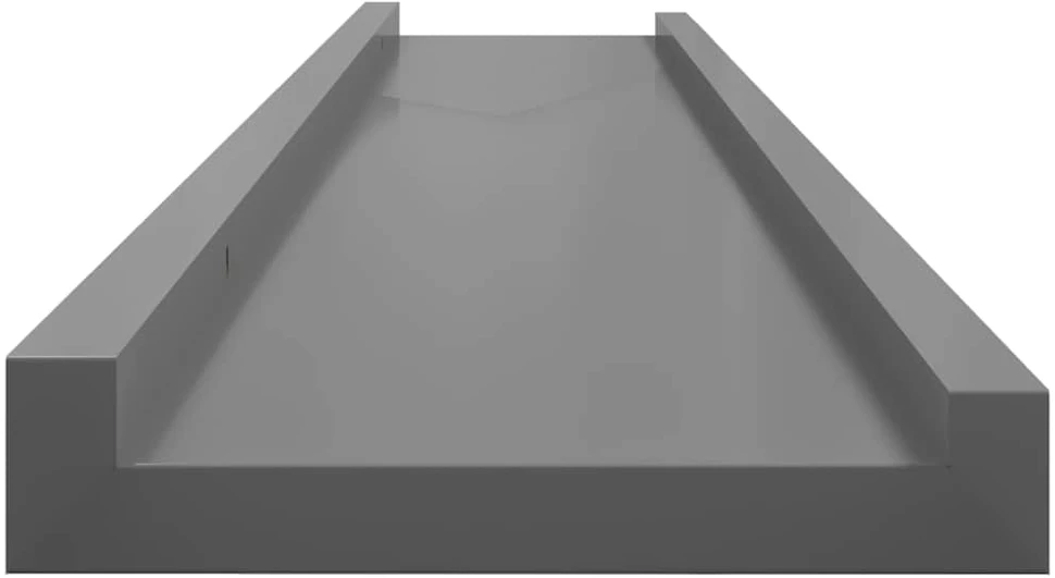 Sieninės lentynos, 2vnt., pilkos spalvos, 100x9x3cm