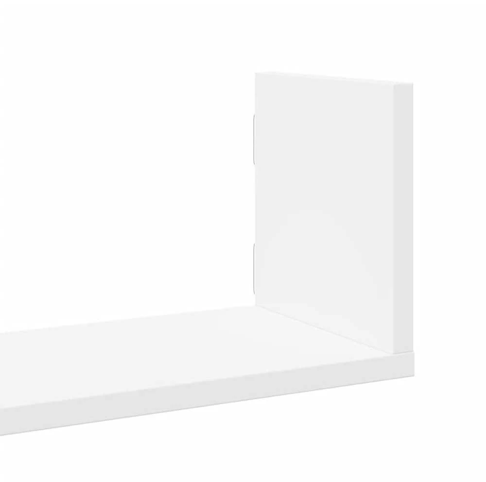 Sieninės lentynos, 3vnt., baltos, 58x18x18cm, apdirbta mediena