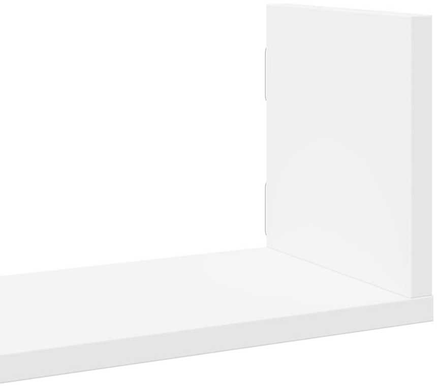 Sieninės lentynos, 3vnt., baltos, 80x18x18cm, apdirbta mediena
