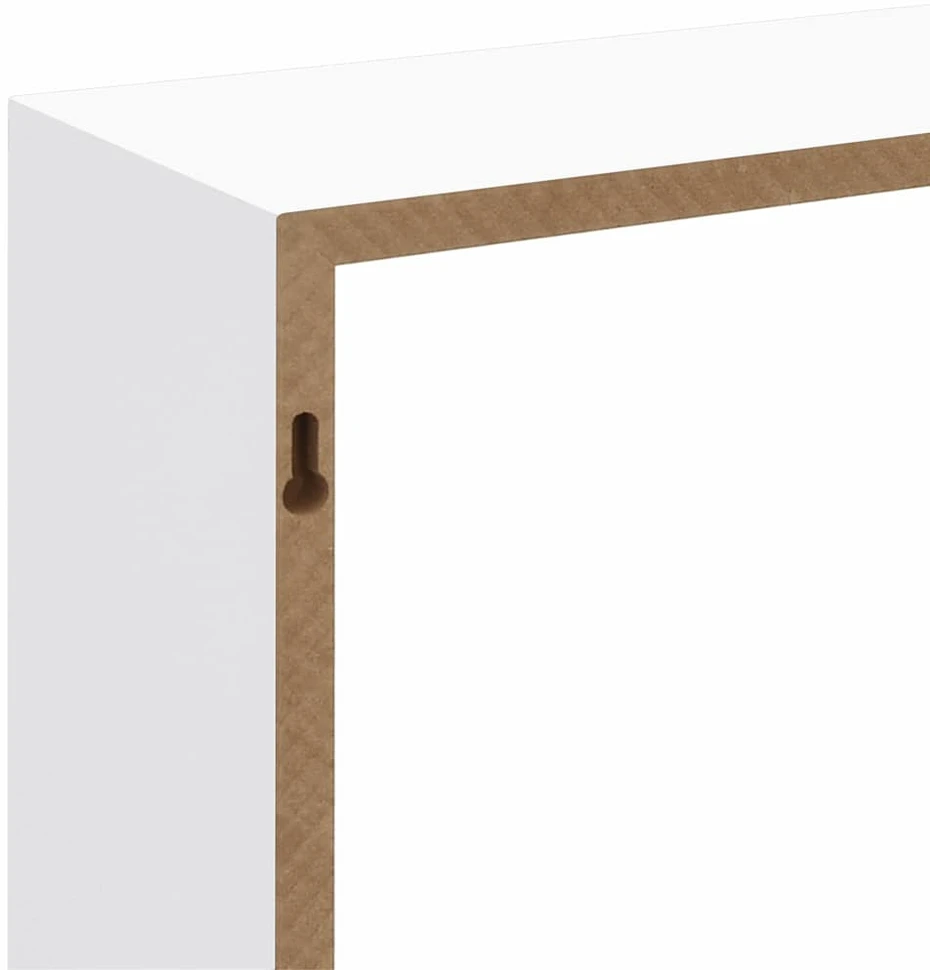 Sieninės lentynos, 3vnt., baltos spalvos, MDF, kubo formos