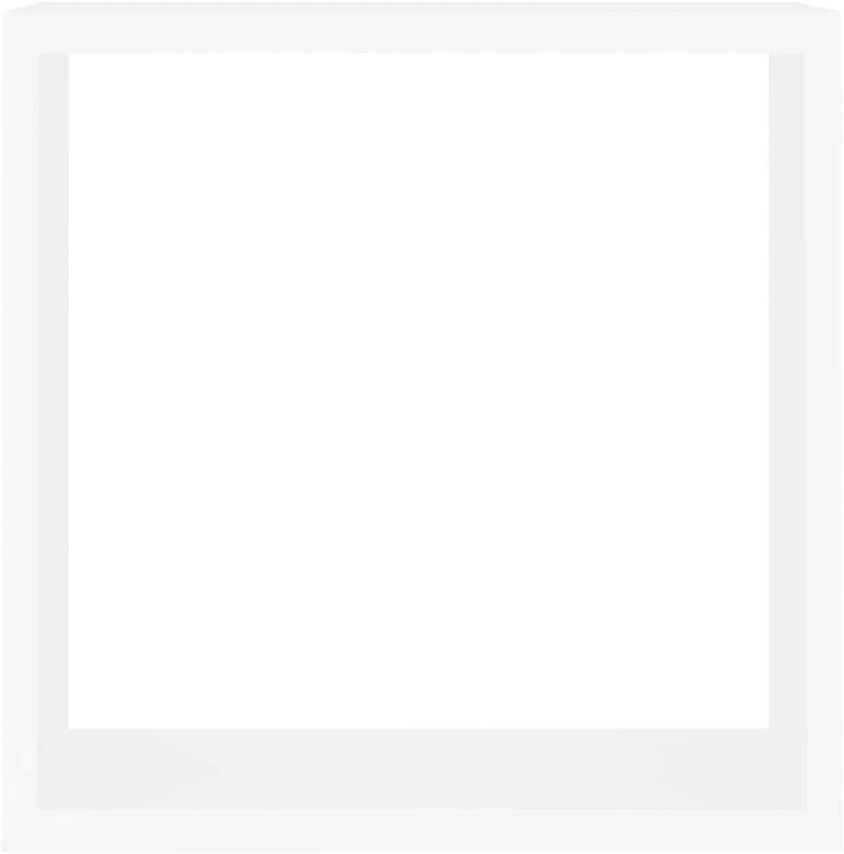 Sieninės lentynos, 3vnt., baltos spalvos, MDF, kubo formos