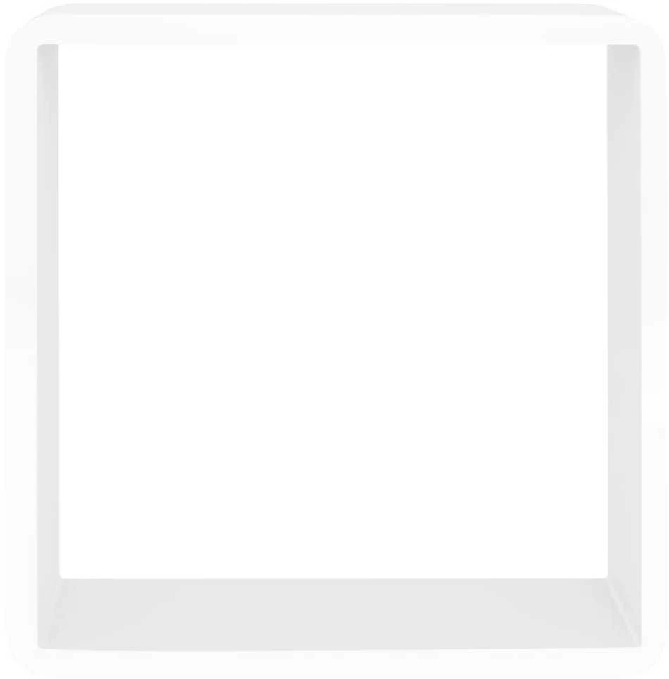 Sieninės lentynos, 3vnt., baltos spalvos, MDF, kubo formos