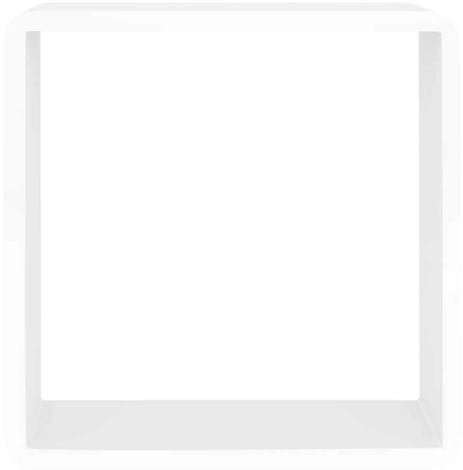 Sieninės lentynos, 3vnt., baltos spalvos, MDF, kubo formos