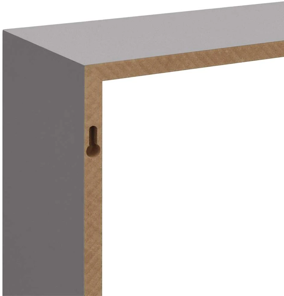 Sieninės lentynos, 3vnt., pilkos spalvos, MDF, kubo formos
