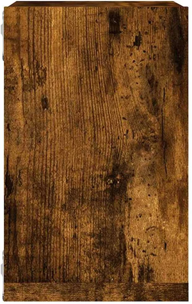 Sieninės lentynos 4 vnt. Rūkyta ąžuolas 26 x 15 x 26 cm
