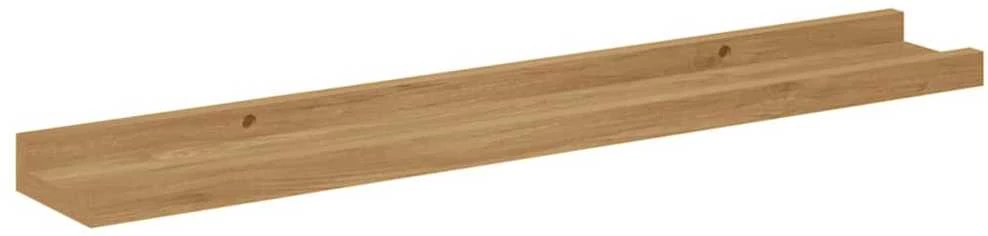 Sieninė lentyna 4 vnt. Ruda 60 x 9 x 3 cm Apdirbta mediena