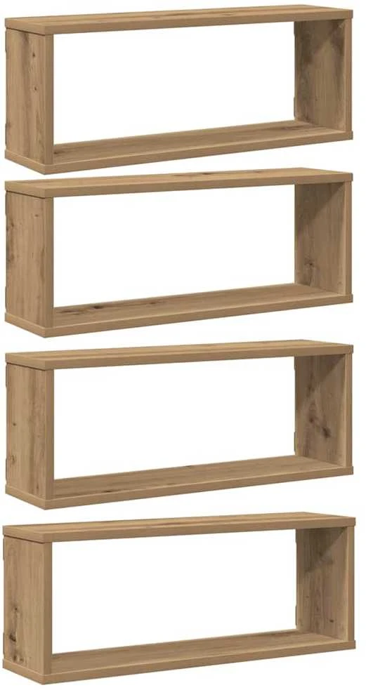 Sieninės lentynos, 4vnt., artisano, 60x15x23cm, mediena