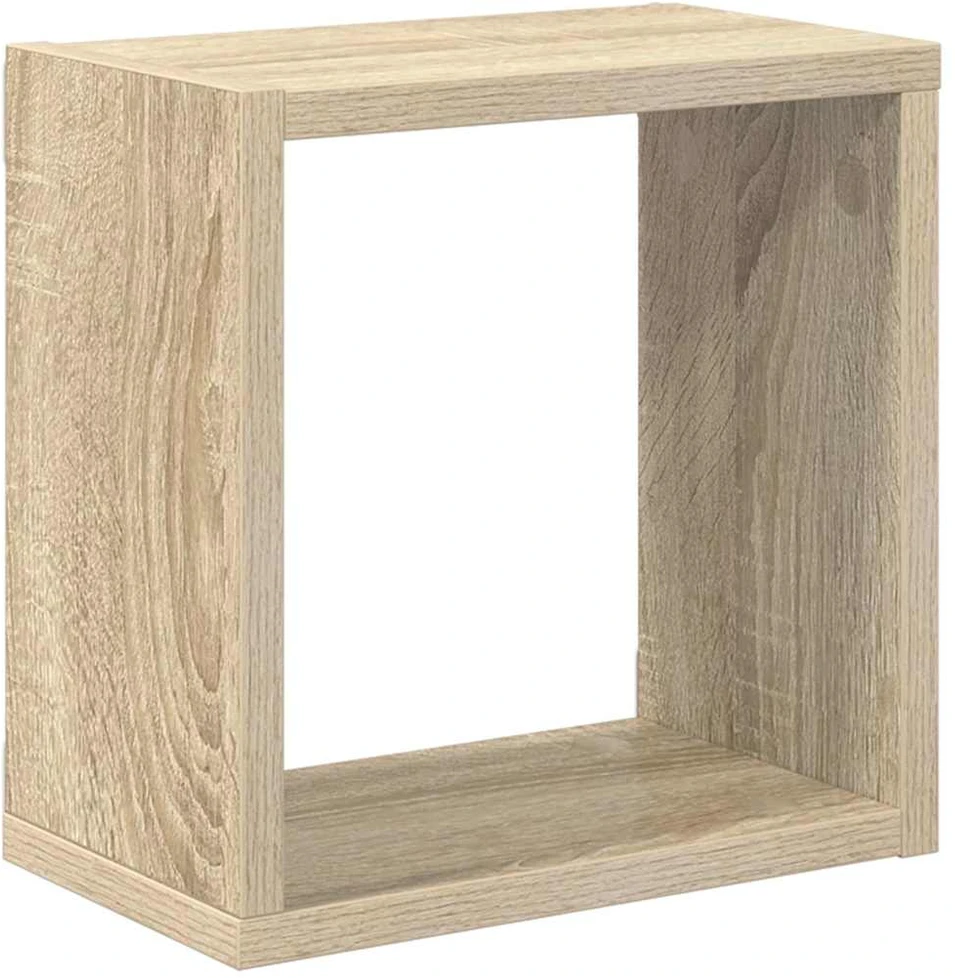 Sieninės lentynos, 4vnt., ąžuolo, 26x15x26cm, kubo formos