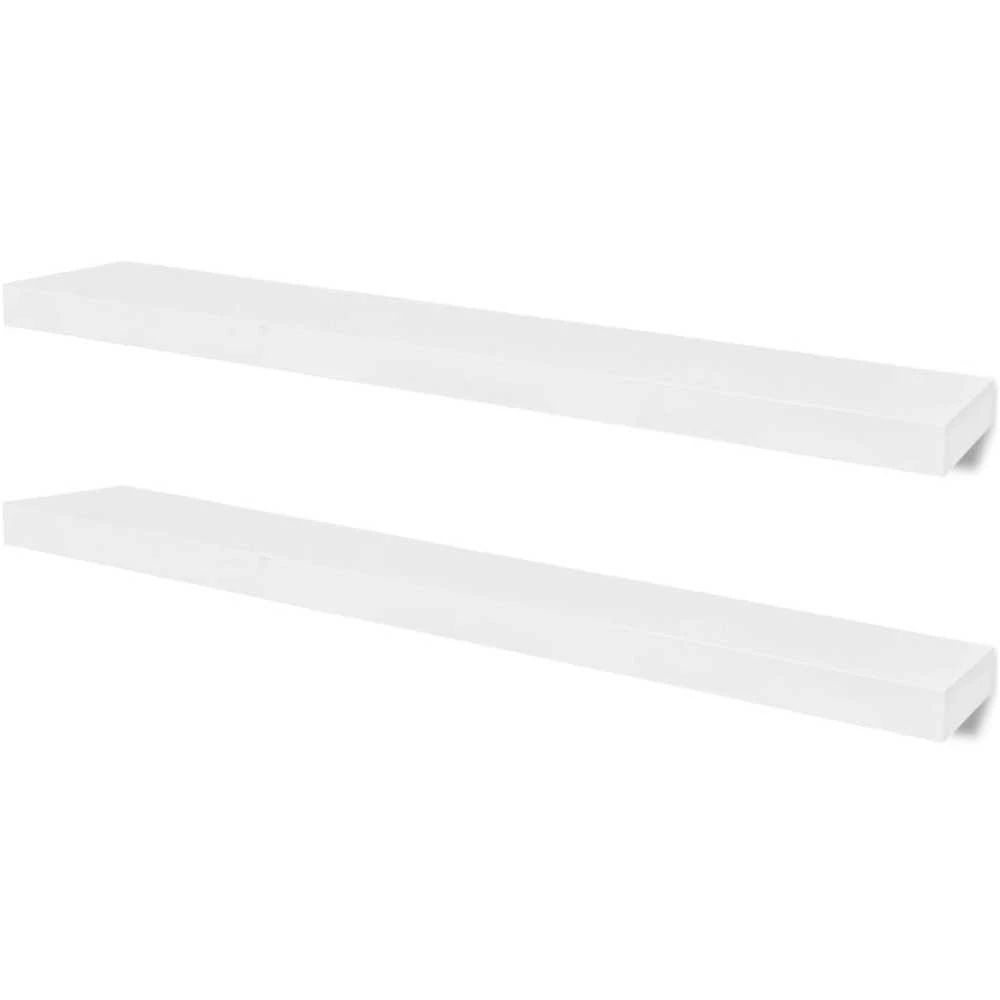 Sieninės lentynos, 4vnt., baltos, 100 cm