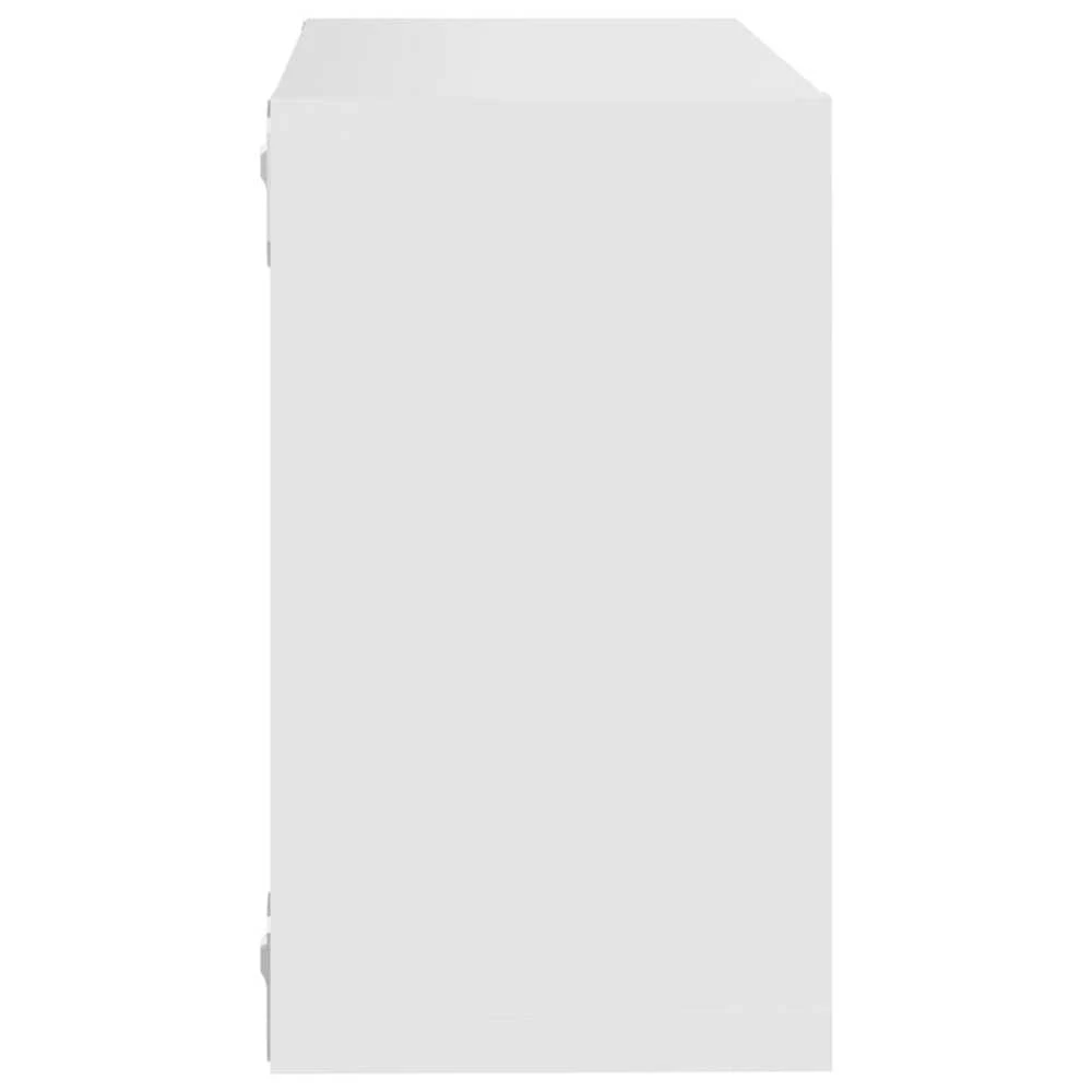 Sieninės lentynos, 4vnt., baltos, 26x15x26cm, kubo formos