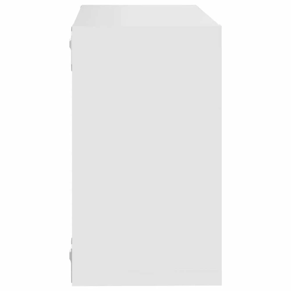 Sieninės lentynos, 4vnt., baltos, 26x15x26cm, kubo formos