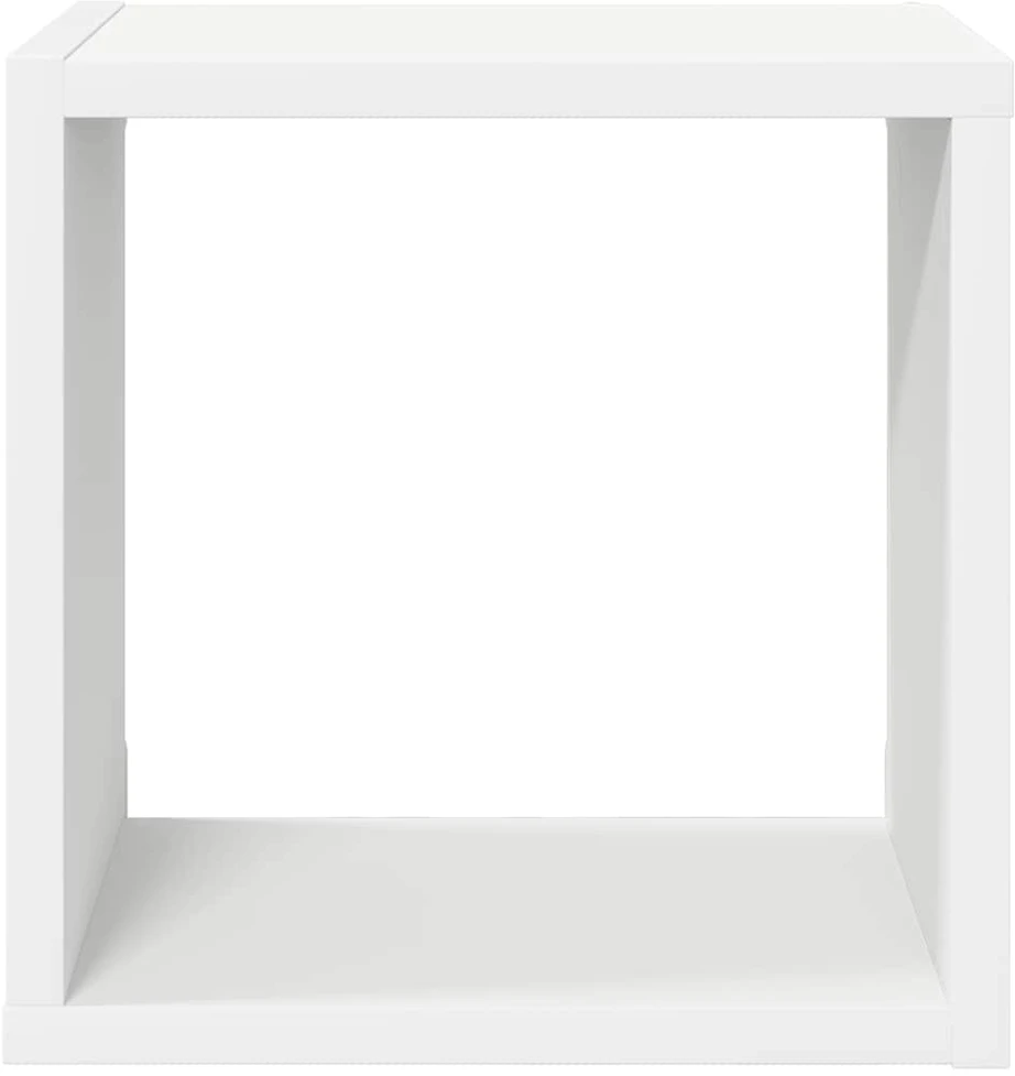 Sieninės lentynos, 4vnt., baltos, 26x15x26cm, kubo formos