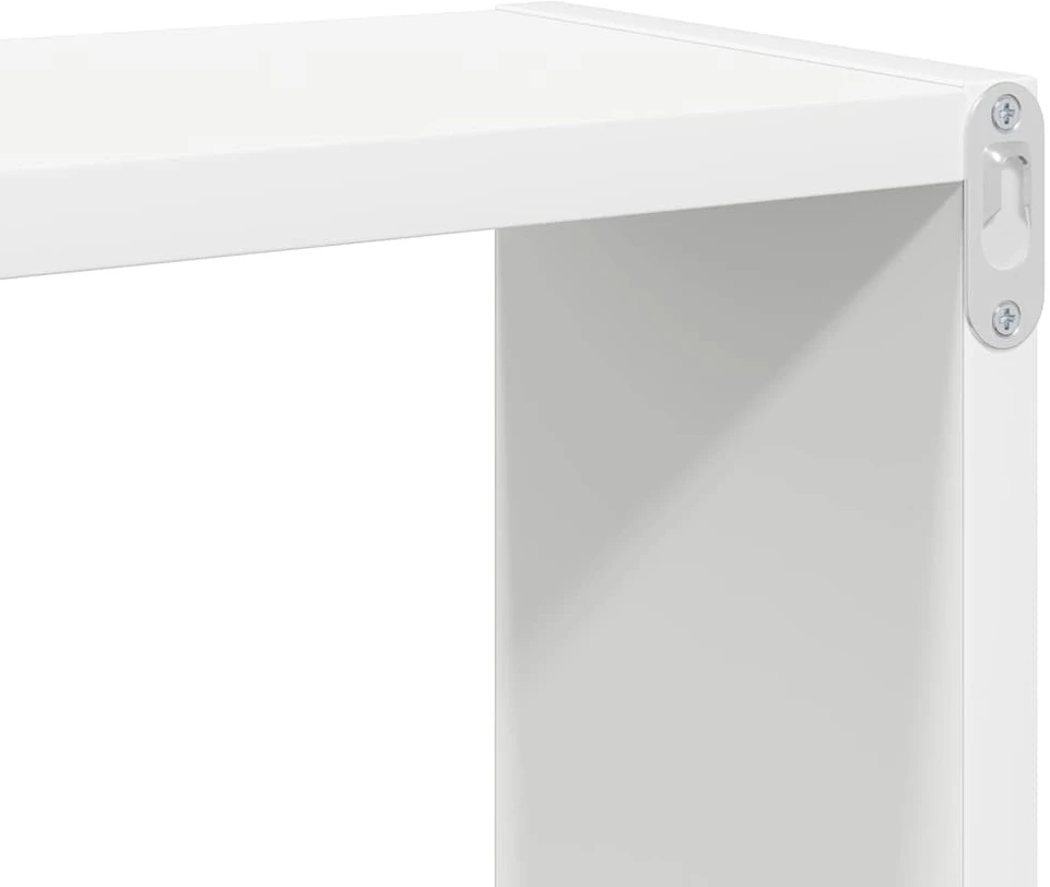 Sieninės lentynos, 4vnt., baltos, 26x15x26cm, kubo formos