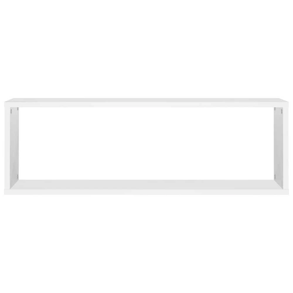 Sieninės lentynos, 4vnt., baltos, 80x15x26,5cm apdirbta mediena