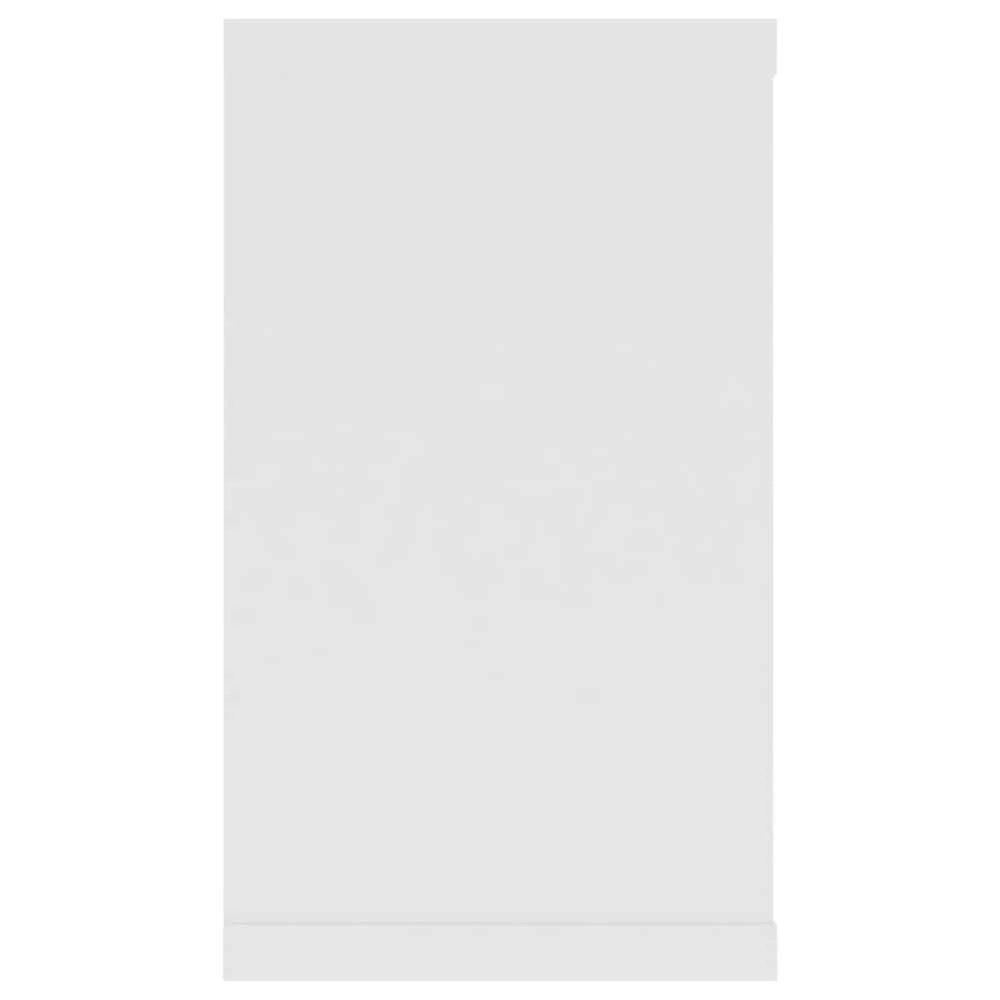 Sieninės lentynos, 4vnt., baltos, 80x15x26,5cm apdirbta mediena